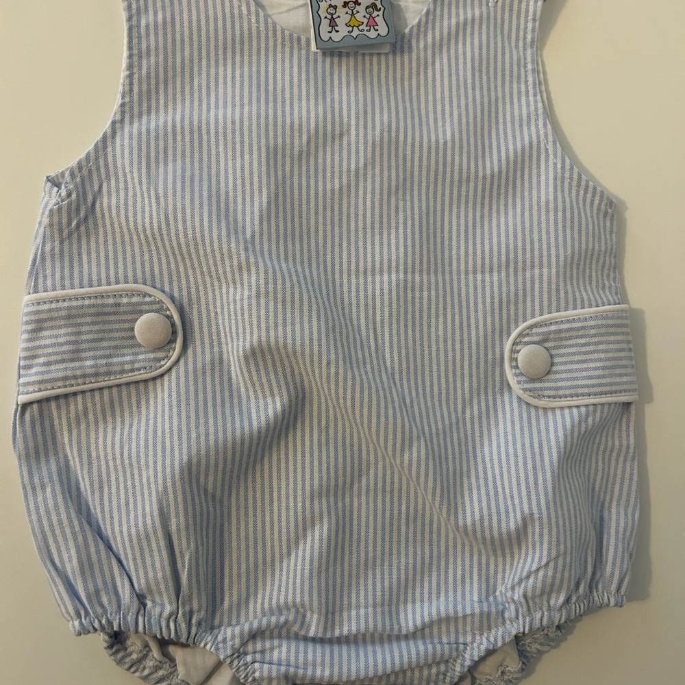 Blue Striped Kids Romper